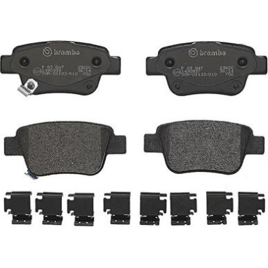 BREMBO Bremsklötze HA TOYOTA Avensis 03-08 PRIME LINE P 83 047 BREMBO Bremsklötze HA TOYOTA Avensis 03-08 PRIME LINE P 83 047