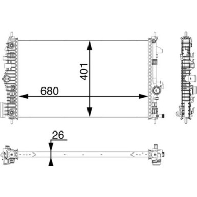 Kühler, Motorkühlung BEHR Premium Line CR 927 000P