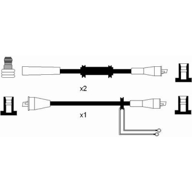 RC-FT1205 NGK - Zündkabelsatz FIAT 500 0.5 65-75 6980