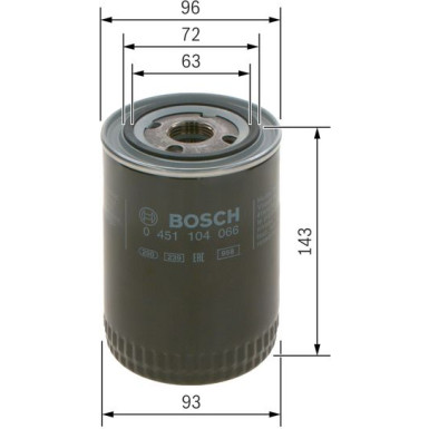 Ölfilter PORSCHE,STEYR 0 451 104 066 Ölfilter PORSCHE,STEYR 0 451 104 066