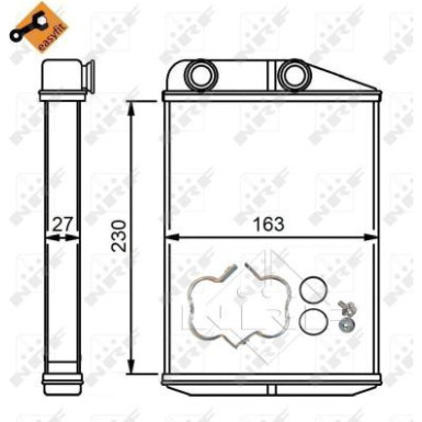 Wärmetauscher, Innenraumheizung EASY FIT 54309