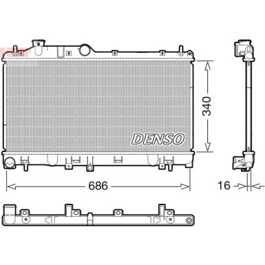 DENSO Kühler, Motorkühlung DRM36025 DENSO Kühler, Motorkühlung DRM36025