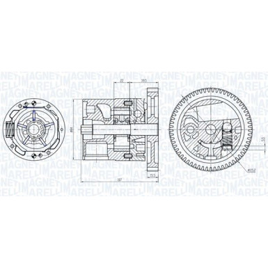 MAGNETI MARELLI Ölpumpe 351516000040 MAGNETI MARELLI Ölpumpe 351516000040