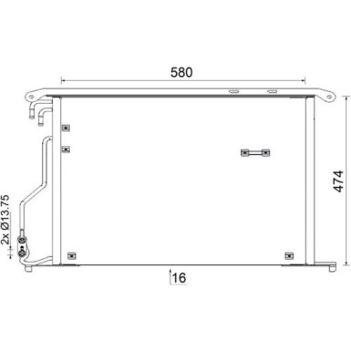 MAHLE Kondensator, Klimaanlage AC 947 000S