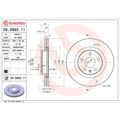 Bremsscheibe VA 09.D892.11