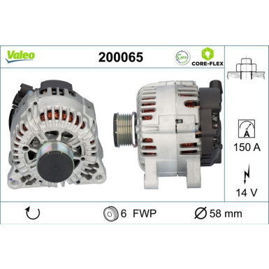 VALEO Generator 200065 VALEO CORE-FLEX VALEO Generator 200065 VALEO CORE-FLEX