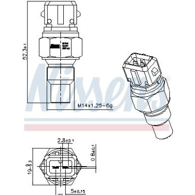 NISSENS Sensor, Kühlmitteltemperatur 207049