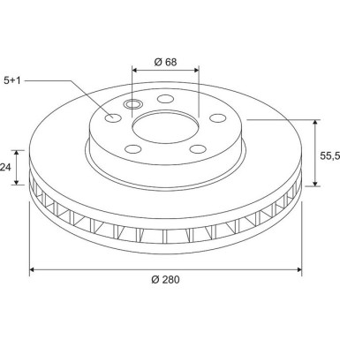 VALEO Bremsscheibe 672612 COATED