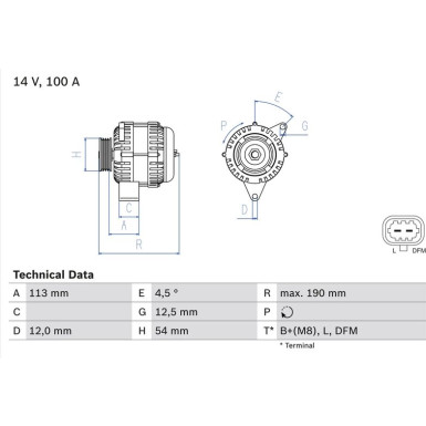 Lichtmaschine OPEL 0 986 081 410 Lichtmaschine OPEL 0 986 081 410