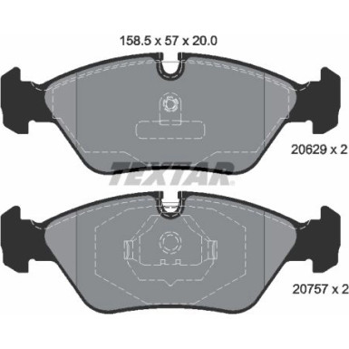 Bremsbelagsatz Bmw S. E28 81-87/E30M3 2062902 Bremsbelagsatz Bmw S. E28 81-87/E30M3 2062902