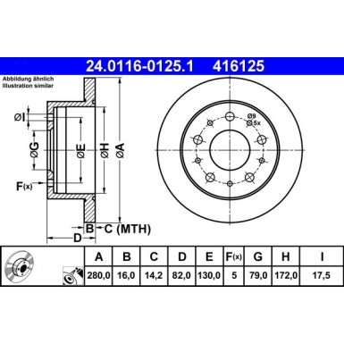 Bremsscheibe Fiat T.Ducato 94 24.0116-0125.1