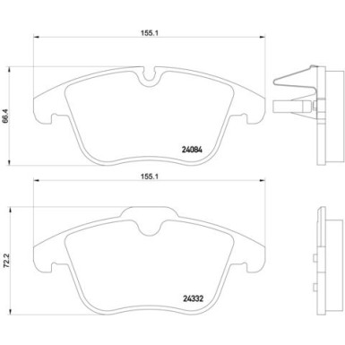 BREMBO Bremsklötze VA P 61 106 BREMBO Bremsklötze VA P 61 106