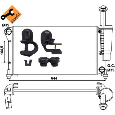 Kühler, Motorkühlung 53075