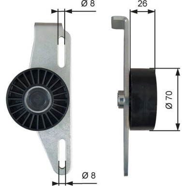 GATES Spannrolle T39393
