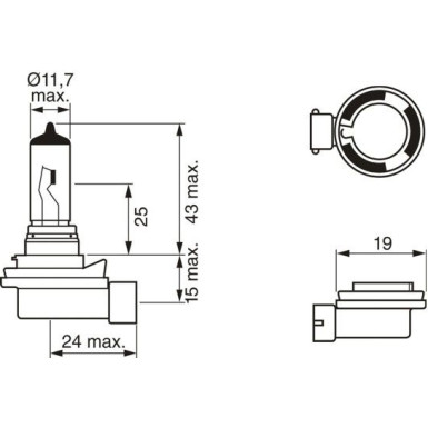 H8 12V 35W PURE LIGHT BOSCH KFZ-GLUEHLAMPE Pure Light WS 1987302081