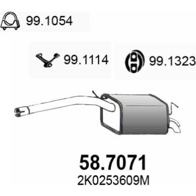 Endschalldämpfer VW Caddy III 1.6 04 58.7071