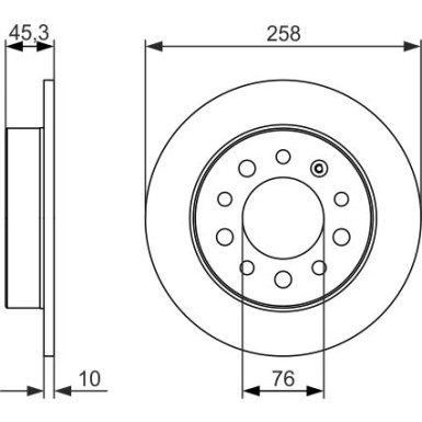 Bremsscheibe HA 0 986 479 697 Bremsscheibe HA 0 986 479 697