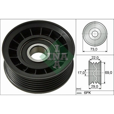 Umlenk-/Führungsrolle, Keilrippenriemen 532 0649 10