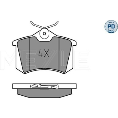 Bremsbelagsatz Vw T. Golf/Bora/Passat/A3/A4/A6/Octavia/ 92-12 Gr 17,2 Mm MEYLE-PD: Advanced performance and design 025 209 6117/PD