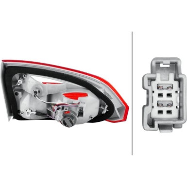 HECKLEUCHTE R 12 V HELLA FORD FOCUS KOMBI 7,10-10,14 2TP 354 995-141