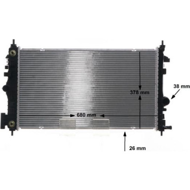 MAHLE Kühler, Motorkühlung CR 1103 000S BEHR