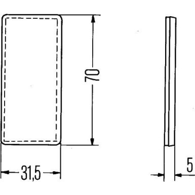 Rückstrahler rot 8RA 004 412-021