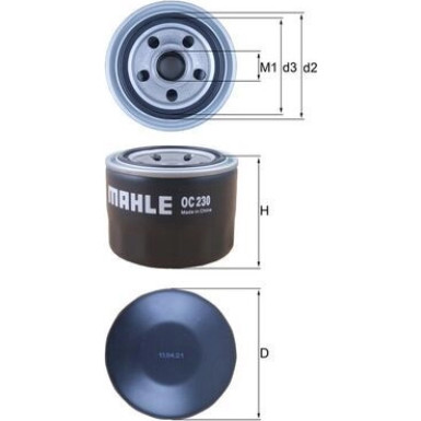 MAHLE Ölfilter OC 230 MAHLE Ölfilter OC 230