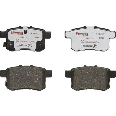 BREMBO Bremsklötze HA HONDA Accord 08 XTRA LINE P 28 072X
