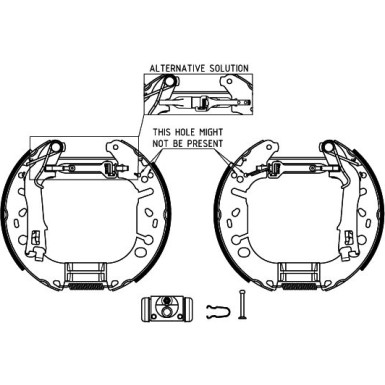 Satz Bremsbacken Fiat Grande Punto/Linea 05- (228.6X42) Shoe Kit Pro 84065400 Satz Bremsbacken Fiat Grande Punto/Linea 05- (228.6X42) Shoe Kit Pro 84065400