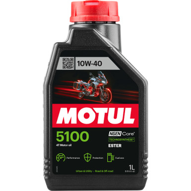 Motul 5100 Road / Off Road 4T MA2 10W-40 1 Liter 5100 10W-40 4T 104066