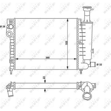 Kühler, Motorkühlung 58814 Kühler, Motorkühlung 58814