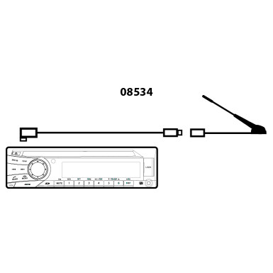 Phonocar Antennen-Adapter Kabel FAKRA ISO 30 cm Antennen-Adapter Kabel FAKRA -> ISO 08534