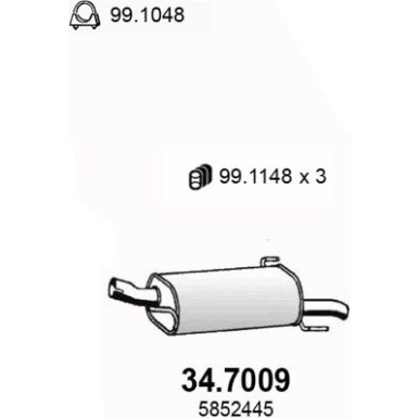 Endschalldämpfer 34.7009 Endschalldämpfer 34.7009