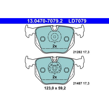 Bremsbelagsatz Bmw T. 3/5/7/X3/X5/Z4 94-11 Keramik 13.0470-7079.2 Bremsbelagsatz Bmw T. 3/5/7/X3/X5/Z4 94-11 Keramik 13.0470-7079.2