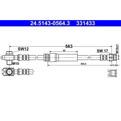 Bremsschlauch 24.5143-0564.3
