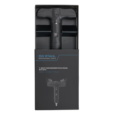 SW-Stahl T-Griff Drehmomentschlüssel 2-8 Nm mit Bits, 13-teilig 03913L