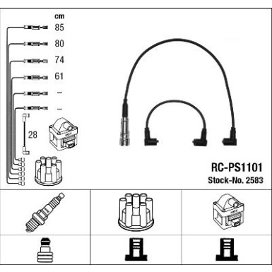RC-PS1101 NGK - Zündkabelsatz PORSCHE 924 2.0,11.75-8.89 2583