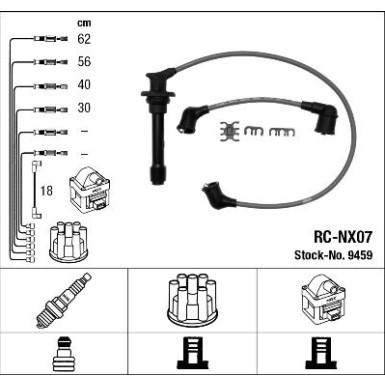 RC-NX07 NGK - Zündkabelsatz NISSAN PRIMERA (P10) 1.6,6.93-1.96 9459