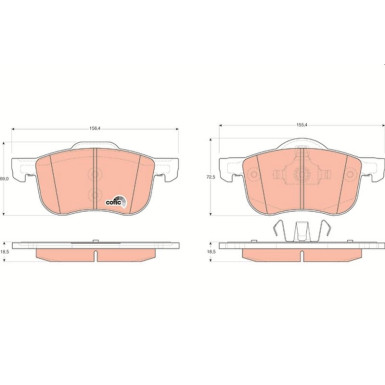 Bremsklötze VA VOLVO S60,S80 98 COTEC GDB1388 Bremsklötze VA VOLVO S60,S80 98 COTEC GDB1388