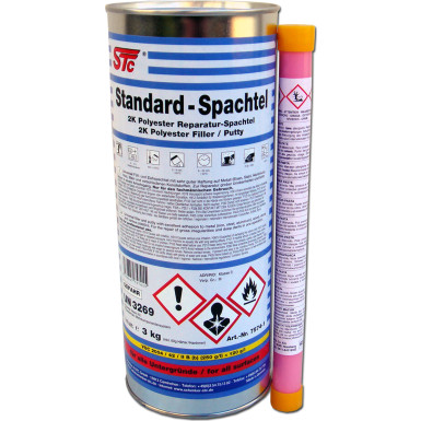 STC Standard Spachtel beige (2K Basis- und Füllspachtel) Kartusche 3 kg 75743K inkl. Härter 7574-3K STC Standard Spachtel beige (2K Basis- und Füllspachtel) Kartusche 3 kg 75743K inkl. Härter 7574-3K