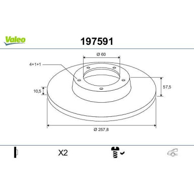 VALEO Bremsscheibe 197591