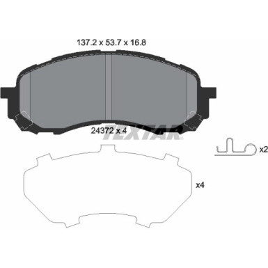 Bremsbelagsatz Subaru P. Impreza 02- 1,5/1,6 2437201 Bremsbelagsatz Subaru P. Impreza 02- 1,5/1,6 2437201