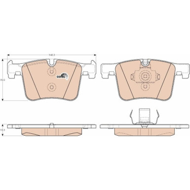 Bremsklötze VA BMW 1er,3er,X3 10 COTEC GDB1942