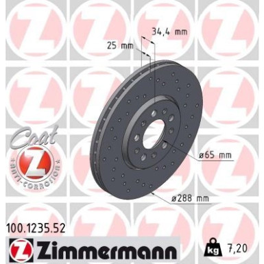12 481 025 Sport Bremsscheibe VA Sport 100.1235.52 12 481 025 Sport Bremsscheibe VA Sport 100.1235.52