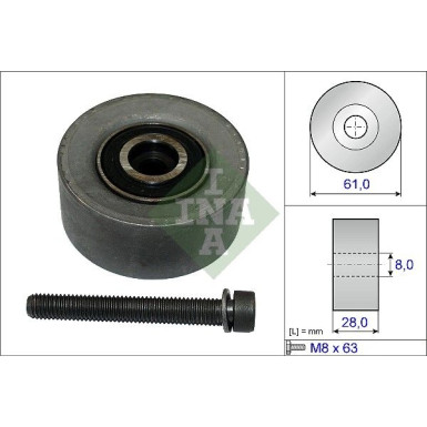 Umlenk-/Führungsrolle, Zahnriemen 532 0472 10 Umlenk-/Führungsrolle, Zahnriemen 532 0472 10