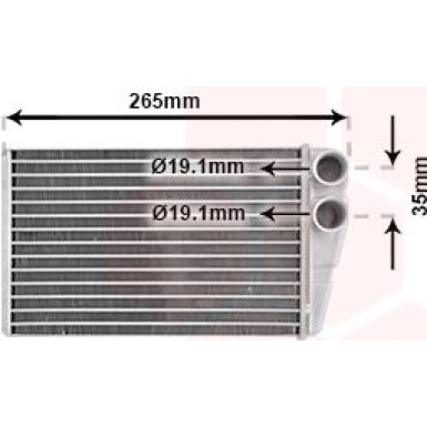 VAN WEZEL Wärmetauscher, Innenraumheizung 43006354 VAN WEZEL Wärmetauscher, Innenraumheizung 43006354