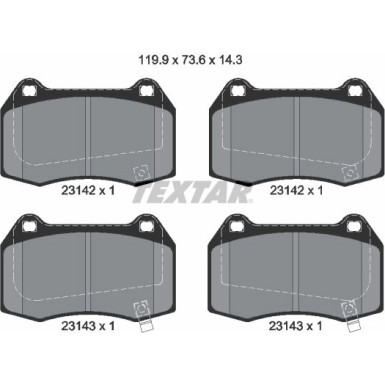Bremsbelagsatz Nissan P. 350 Z 3.5 02 2314201 Bremsbelagsatz Nissan P. 350 Z 3.5 02 2314201