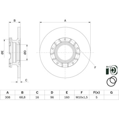 Bremsscheibe 0 986 479 F62 Bremsscheibe 0 986 479 F62