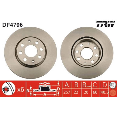 Bremsscheibe Fiat P. Grande Punto 0,9-1,4 05 DF4796 Bremsscheibe Fiat P. Grande Punto 0,9-1,4 05 DF4796