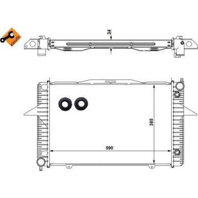 Kühler, Motorkühlung 58343 Kühler, Motorkühlung 58343